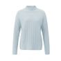 Yaya sweater turtleneck l/s ribbed details blue