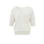 Yaya double v-neck sweater chalk white