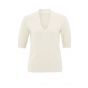 Yaya v-neck s/s sweater ivory white