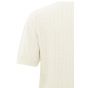 Yaya cable round neckline sweater chalk white