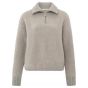 Yaya boucle sweater with rib details dove gray