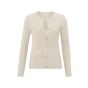 YAYA cardigan rib stitch light beige melang