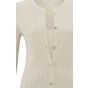 YAYA cardigan rib stitch light beige melang