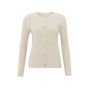 YAYA cardigan rib stitch light beige melang