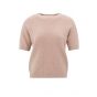 YAYA sweater raglan short sleeve dusty pink melang