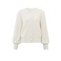 Yaya furry cardigan ls chalk white