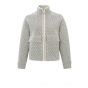 Yaya knitted print jacket with pockets chalk white