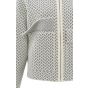 Yaya knitted print jacket with pockets chalk white