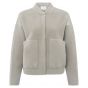 Yaya knitted bomber jacket nubuck detail dove gray