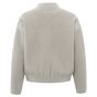 Yaya knitted bomber jacket nubuck detail dove gray