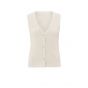 YAYA knitted rib stitch gilet nature melamge