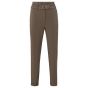 Yaya woven high waist trousers with belt brown