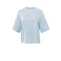 YAYA oversized satin t-shirt gray dawn blue