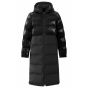 YAYA long puffer jacket hoodie en pockets black