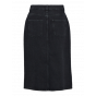 Object objellen mw midi denim skirt black denim