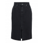 Object objellen mw midi denim skirt black denim