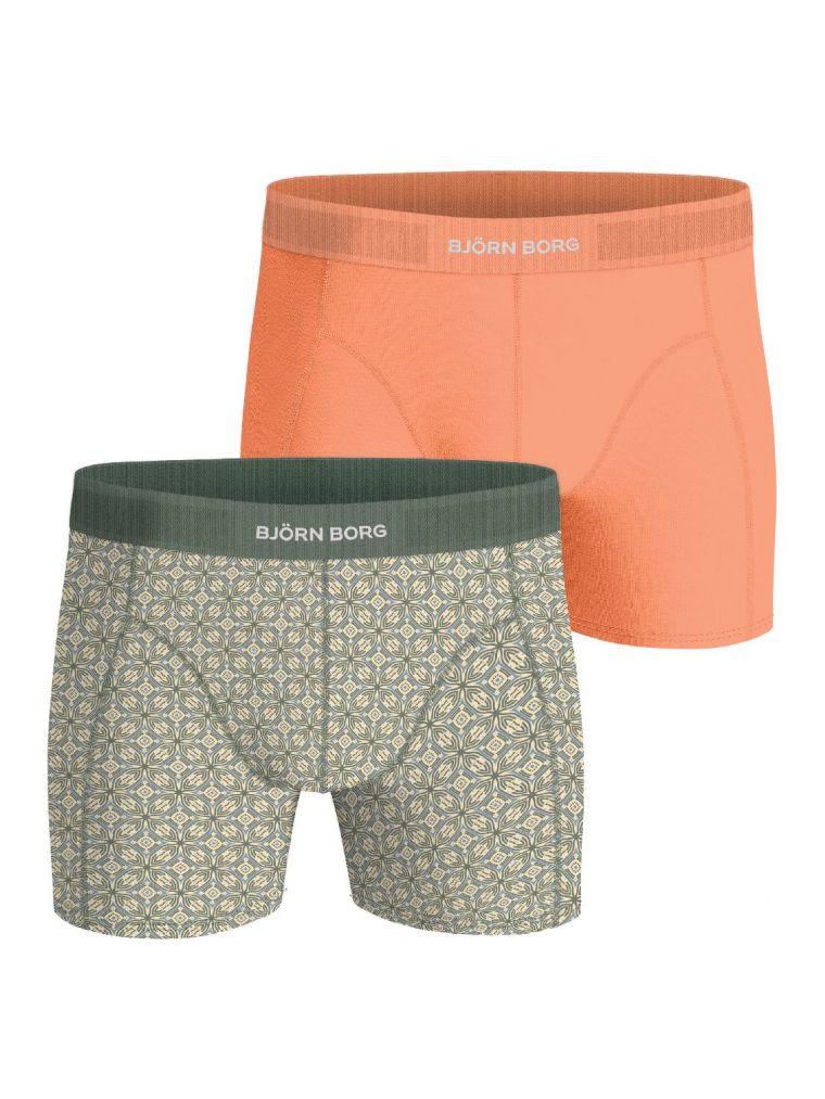 Bjorn Borg premium cotton stretch boxer 2p oranje 