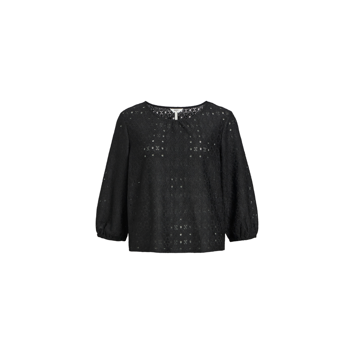 Object objlaila 3/4 sleeve re top noos black