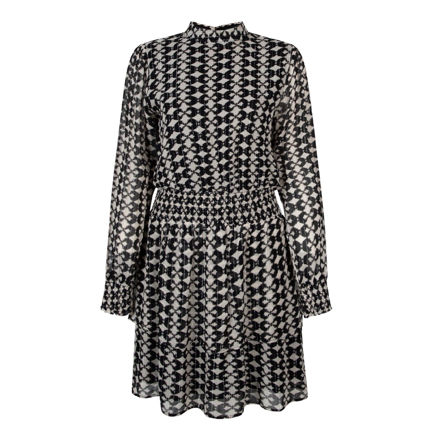 Aaiko gabry ikat dot dress black