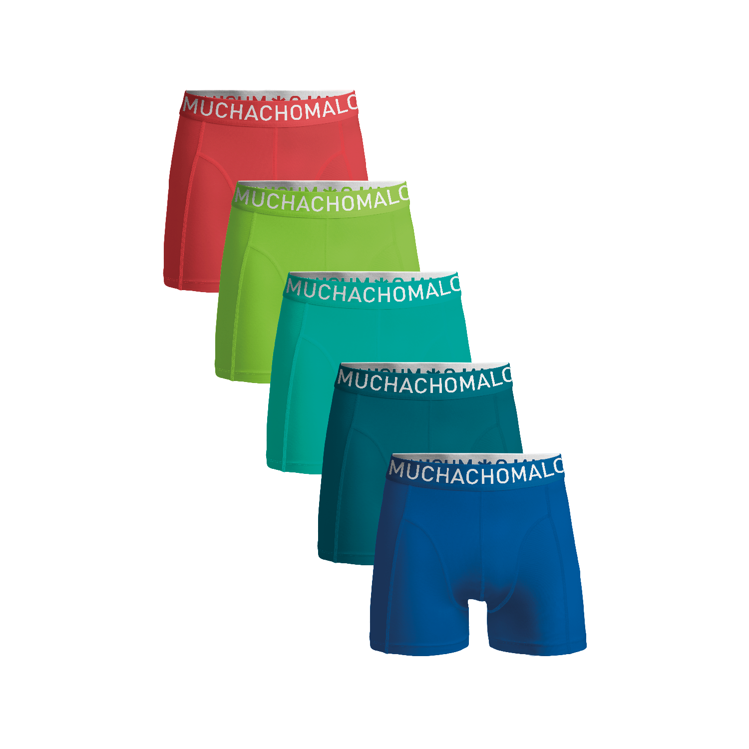 Muchachomalo 5-pack light cotton solid blue/green