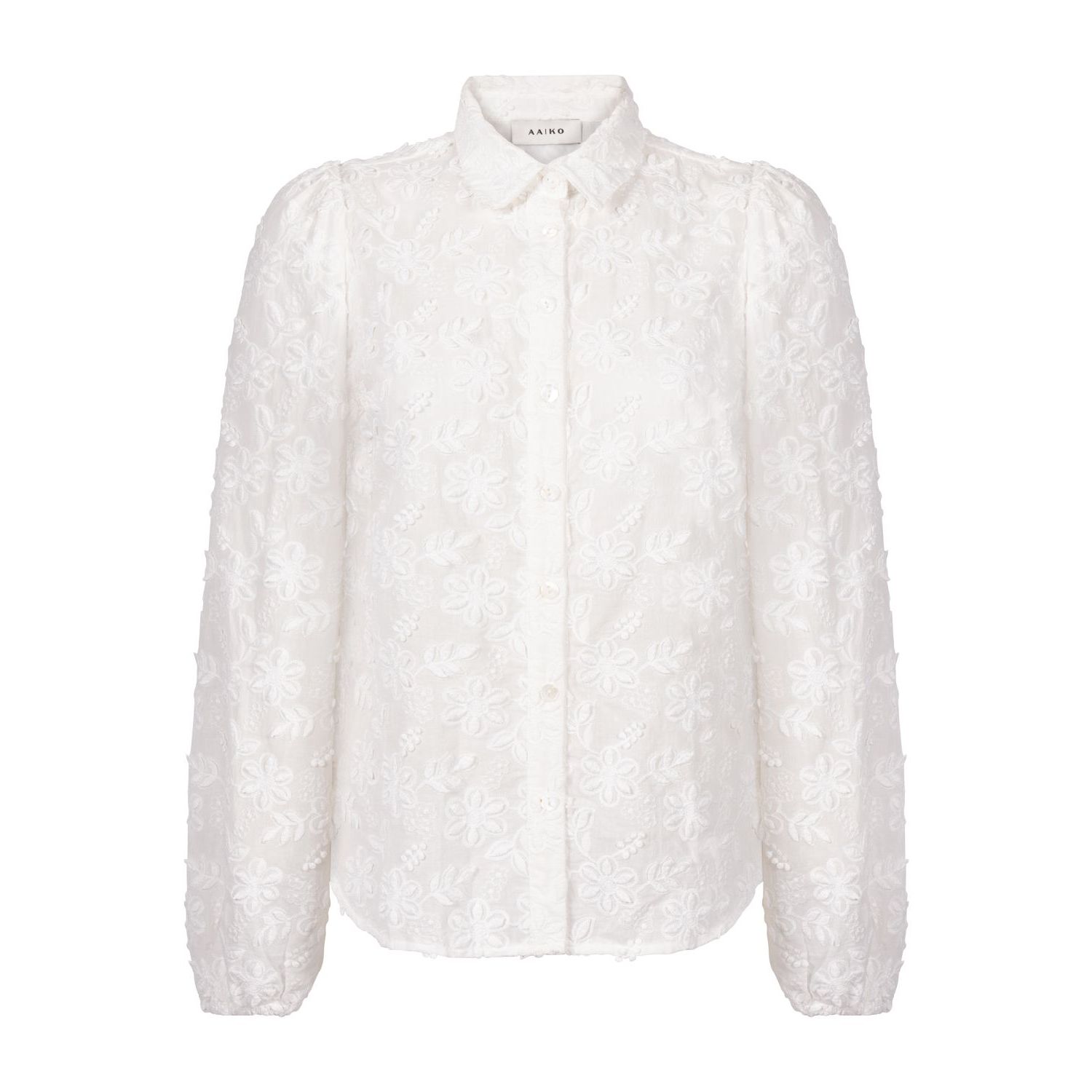 Aaiko lien long sleeve blouse les blancs