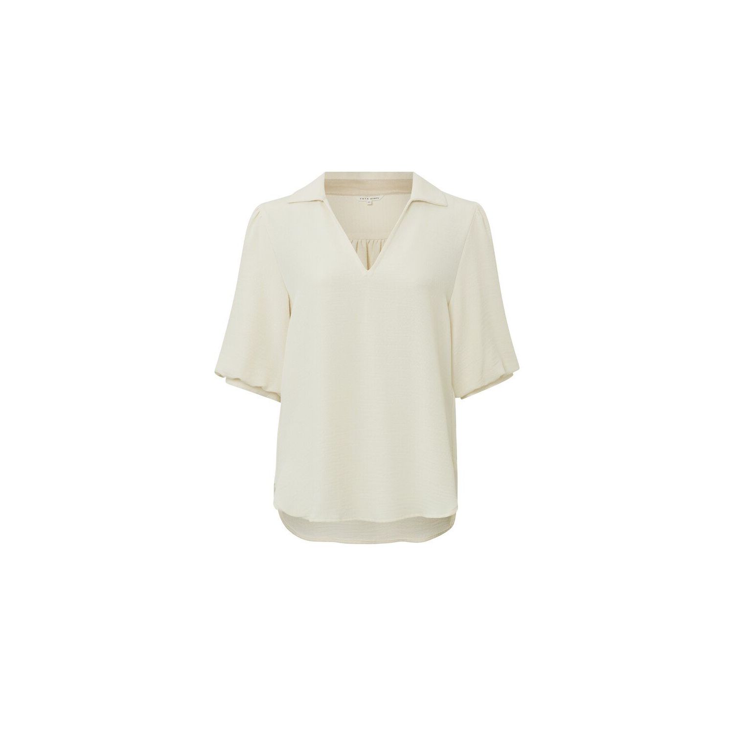 Yaya short sleeve tunic top birch sand