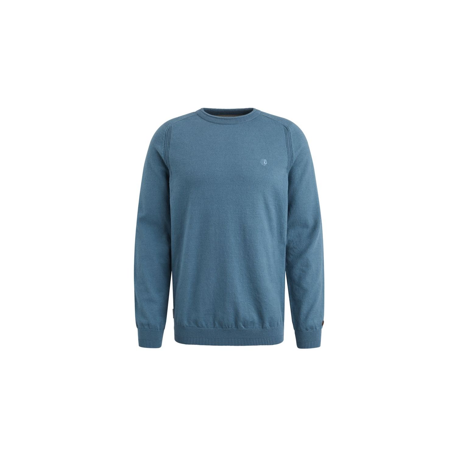 Cast iron crewneck cotton stretch bluefin