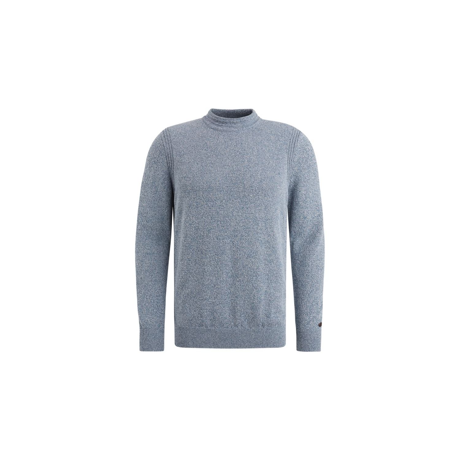 Cast iron mock neck regular fit cotton mix bluefin