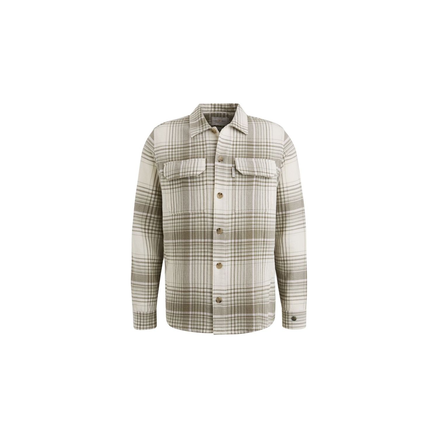 Cast Iron shirt check weave YD almond milk