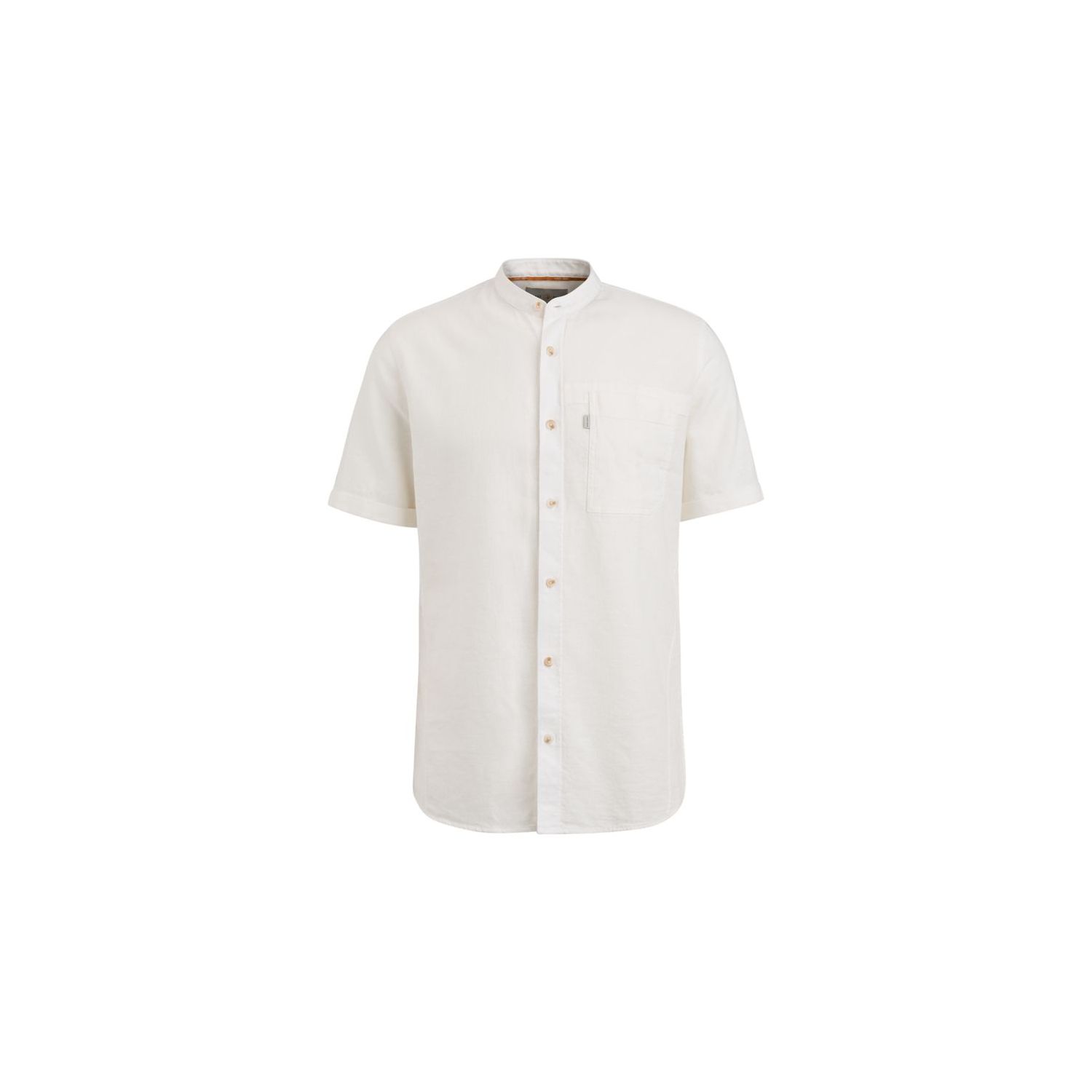 Cast Iron s/s shirt cotton linen blend snow white