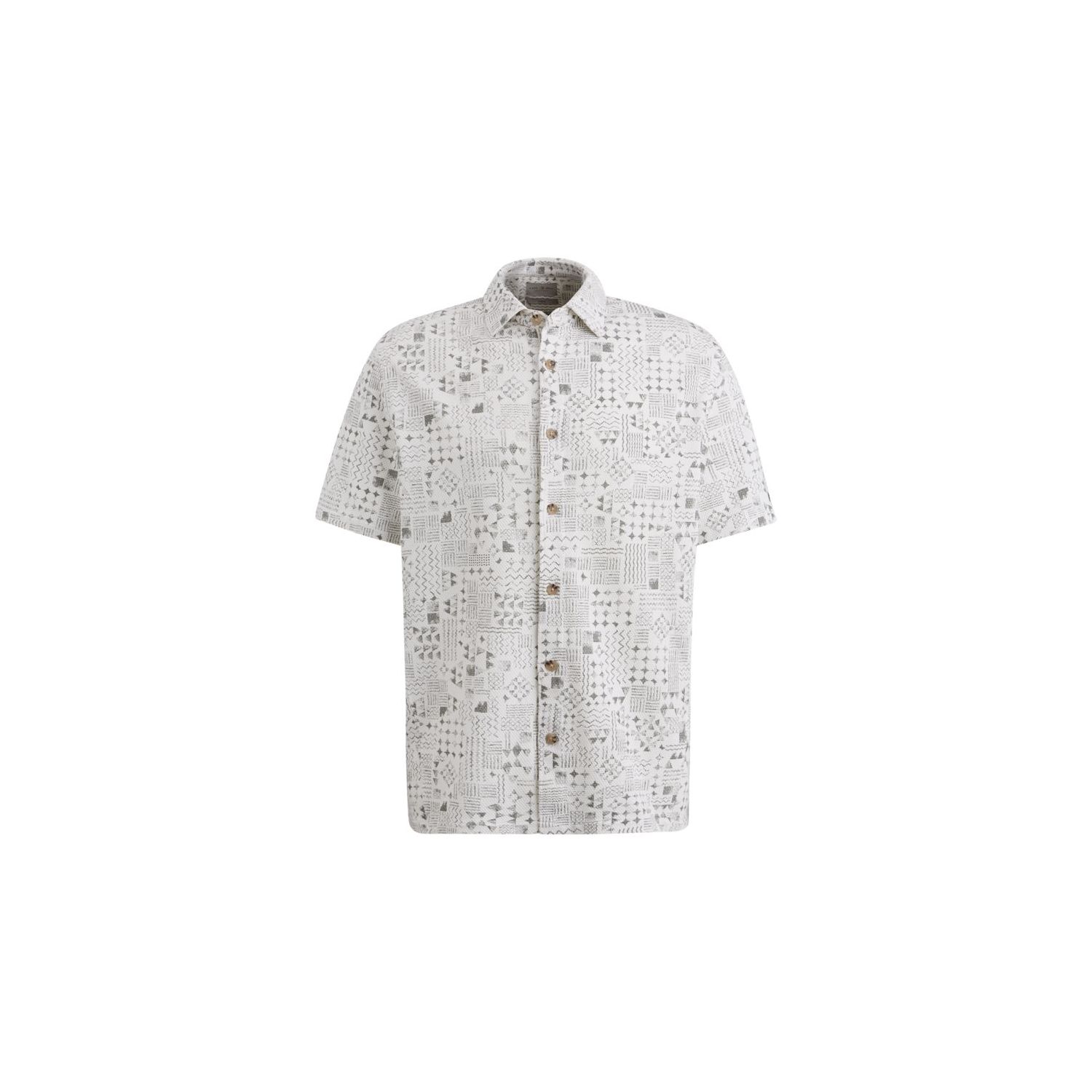 Cast Iron short sleeve shirt AOP jersey snow white