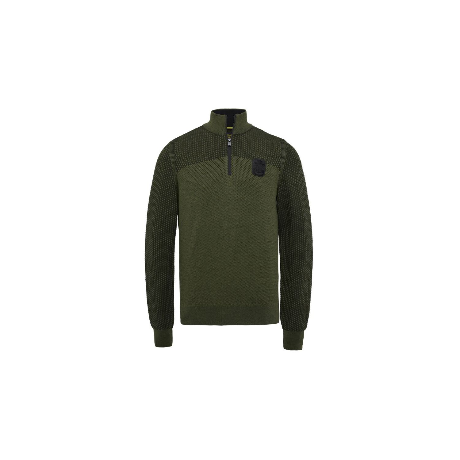 PME Legend half zip collar cotton plated olive