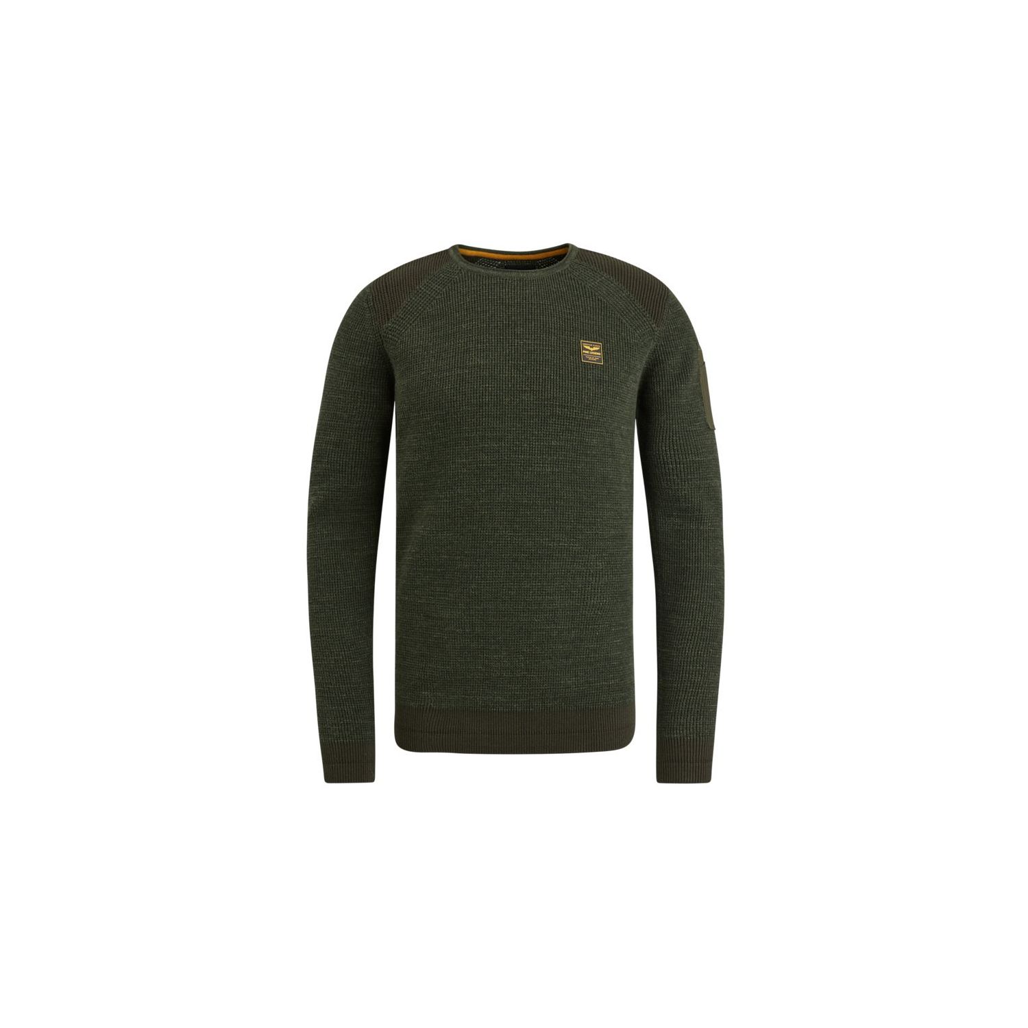 Pme legend r-neck cotton rib melee knit rosin