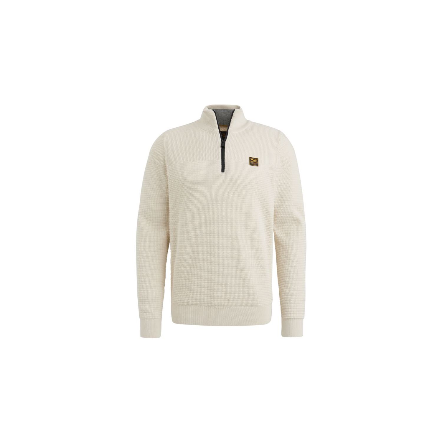 Pme legend half zip collar cotton mouline white