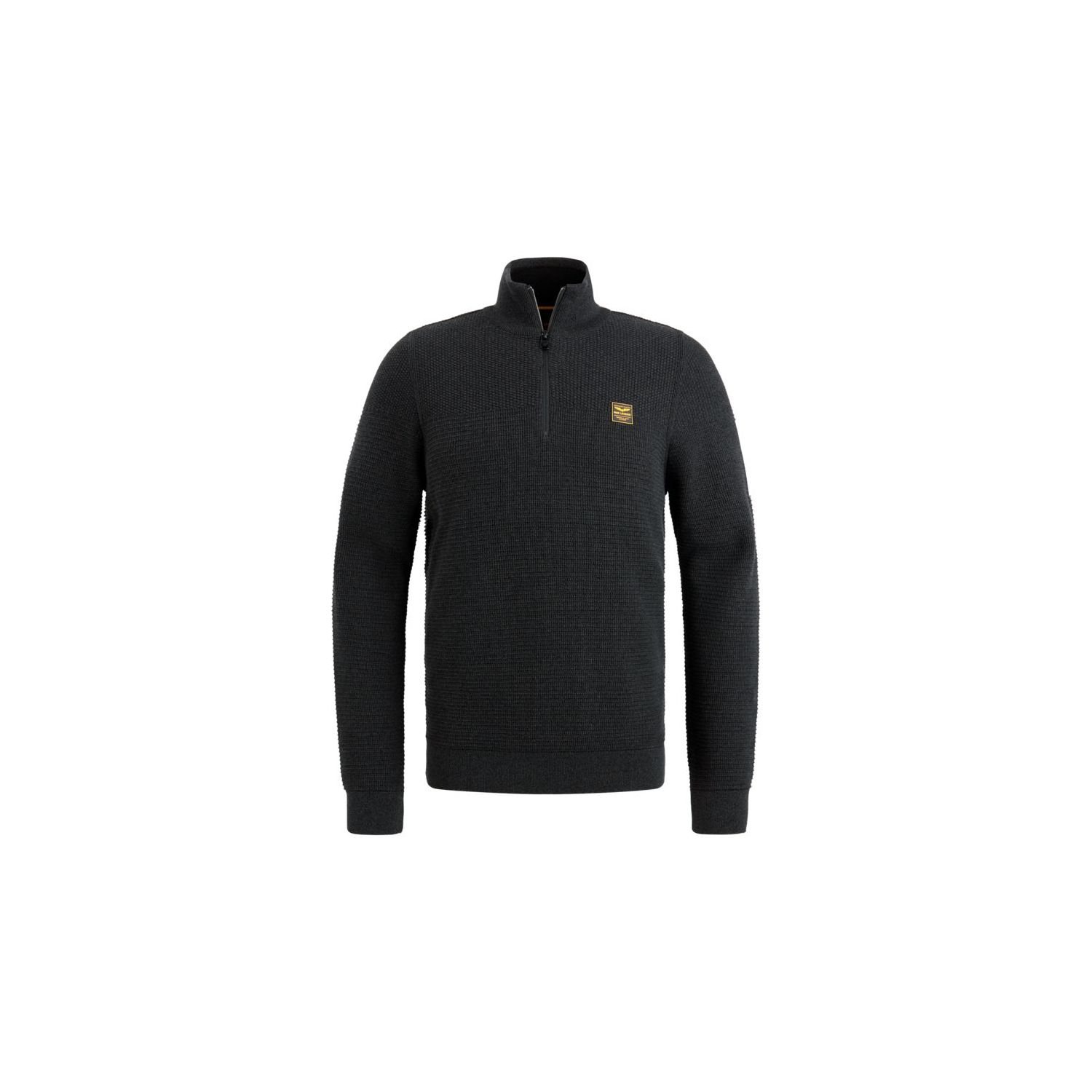 Pme legend half zip collar cotton mouline black