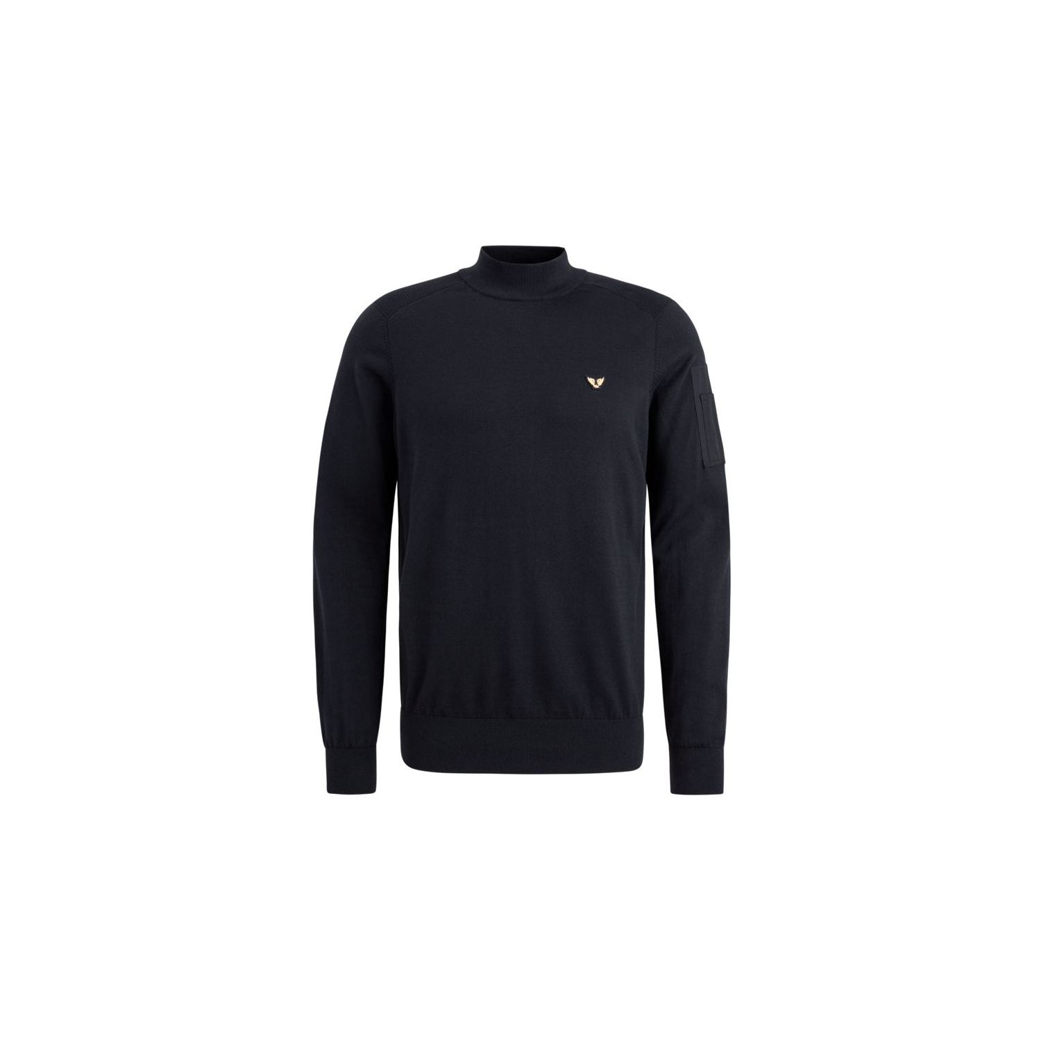 Pme legend mock neck cotton knit black