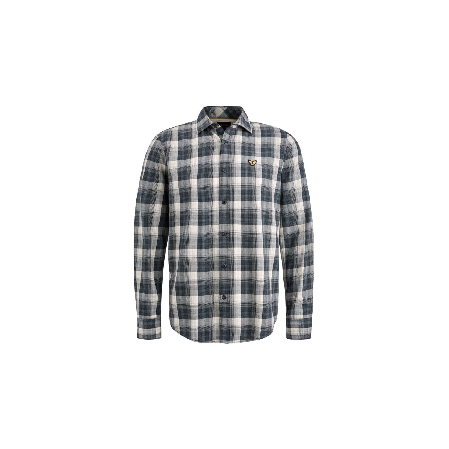 Pme legend l/s shirt yarndyed check black onyx