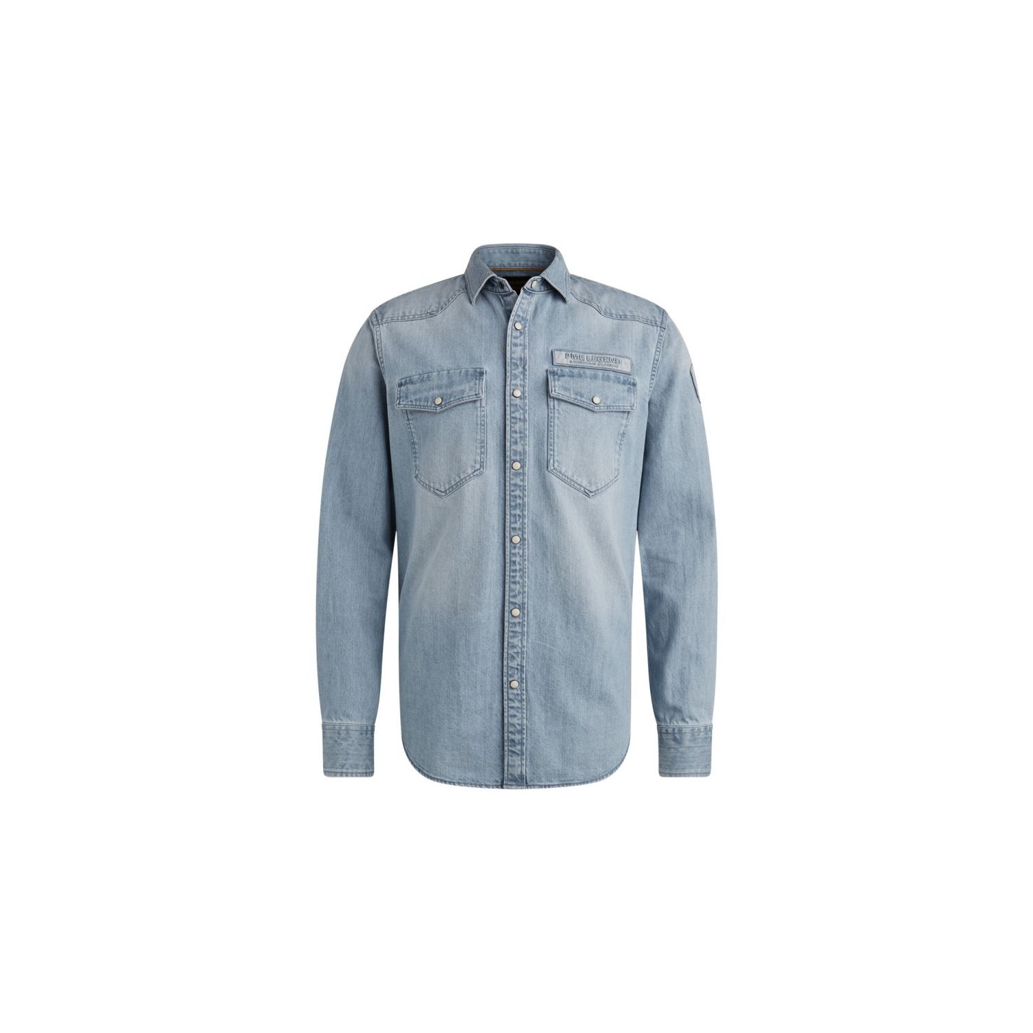 Pme legend long sleeve shirt  bleach denim