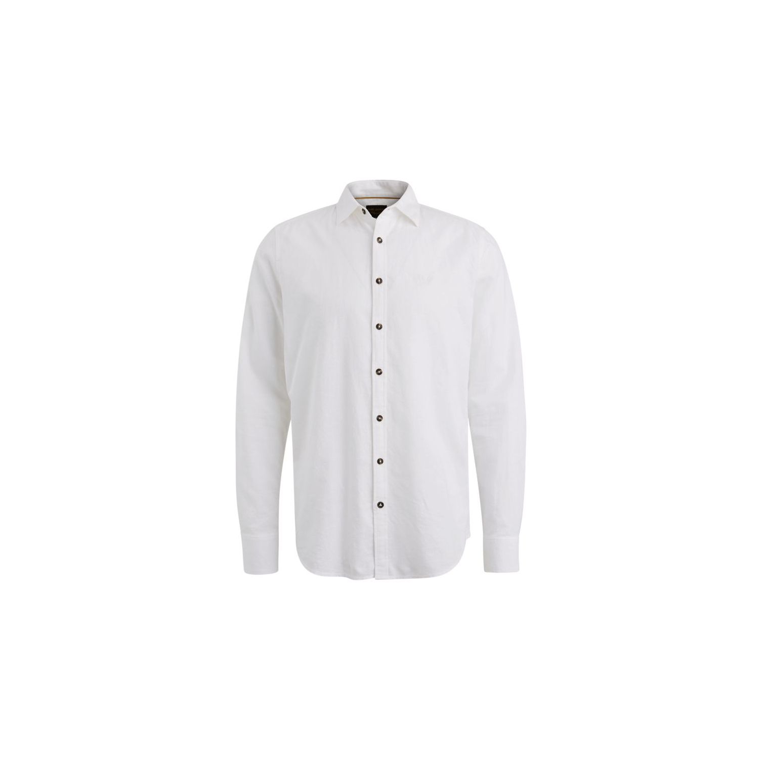 Pme legend l/s shirt cotton linen bright white