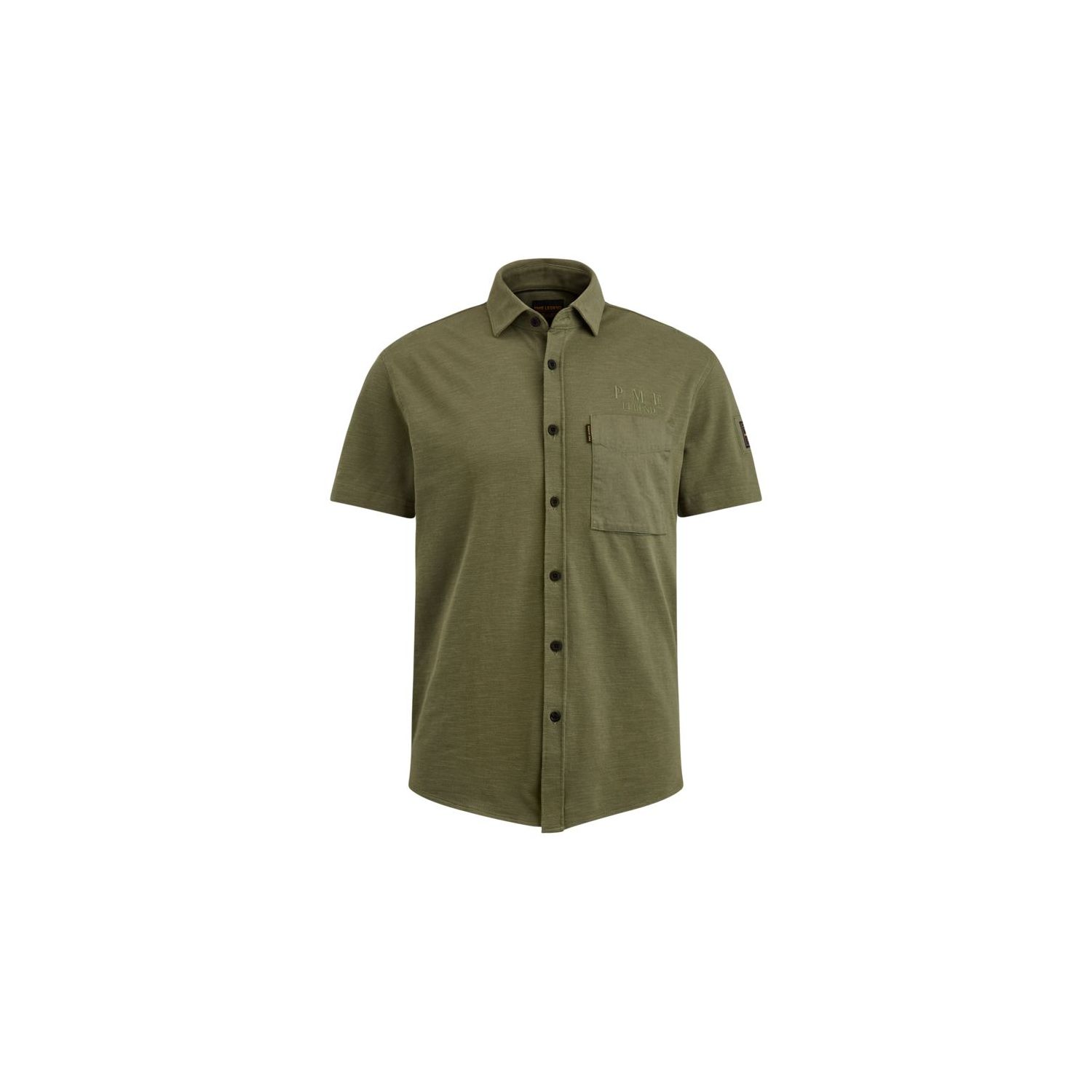 Pme legend s/s shirt cotton jersey slub olivine