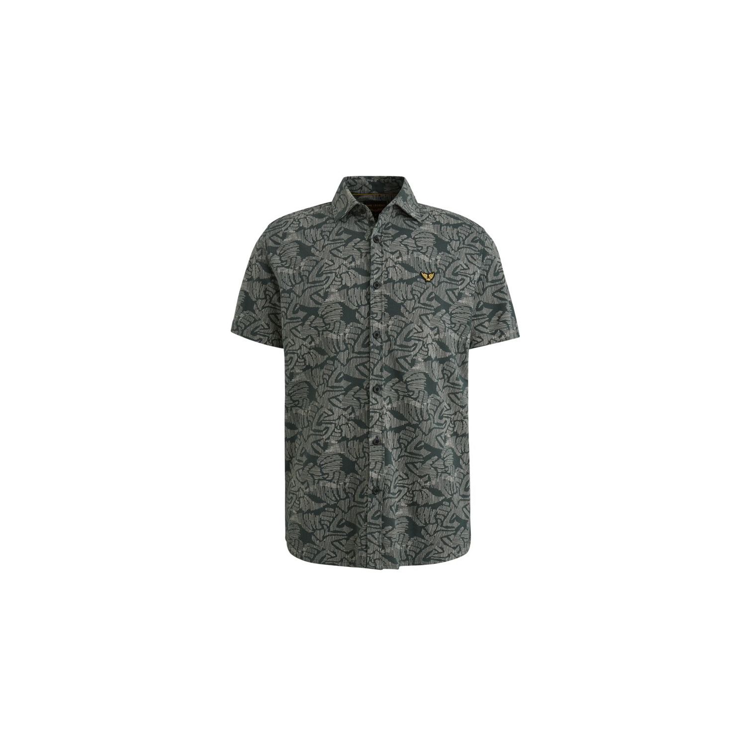 Pme legend s/s shirt print on jersey pique green