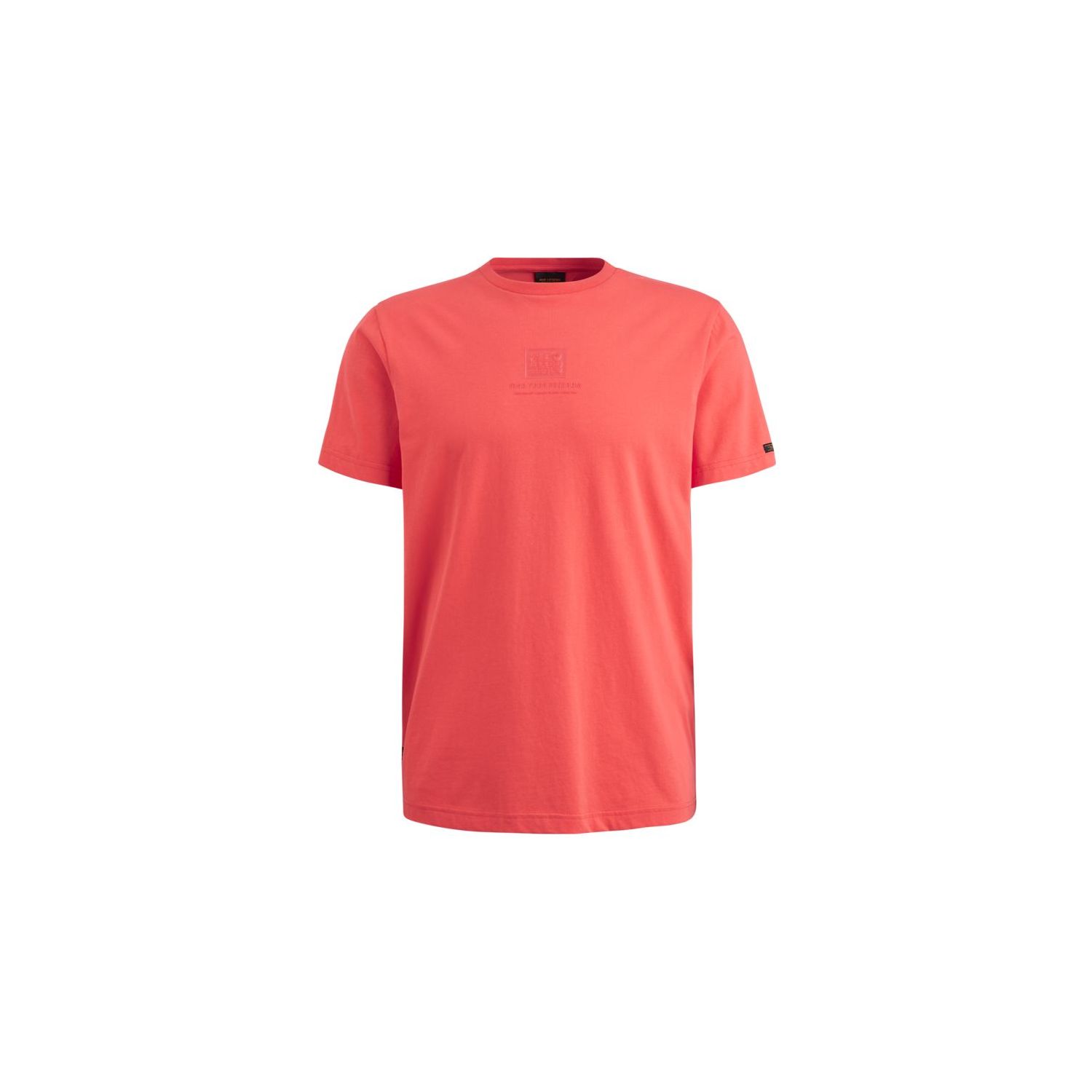 PME Legend r-neck cotton elastan jersey hot coral