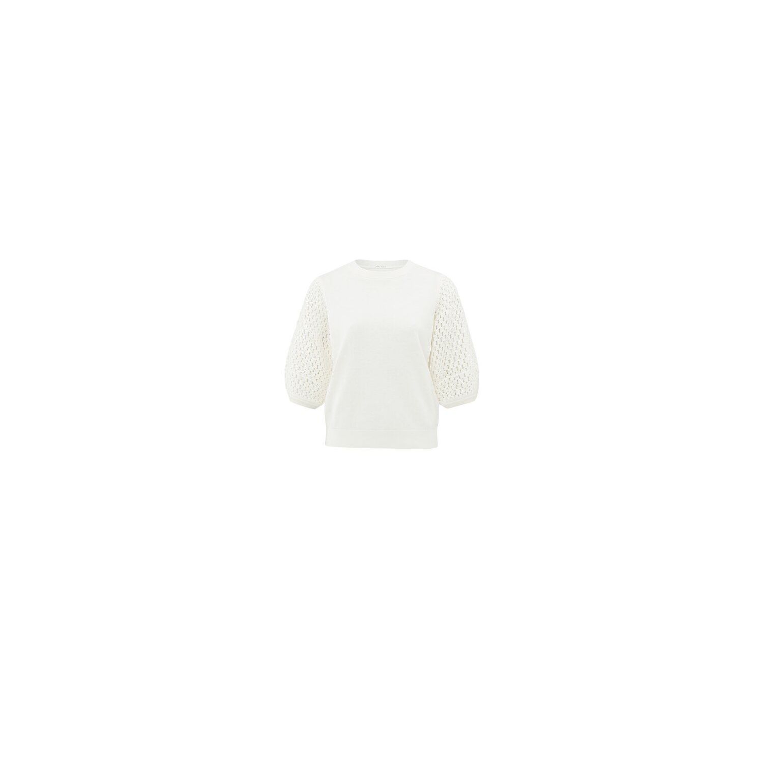 YAYA textured sleeves sweater off white