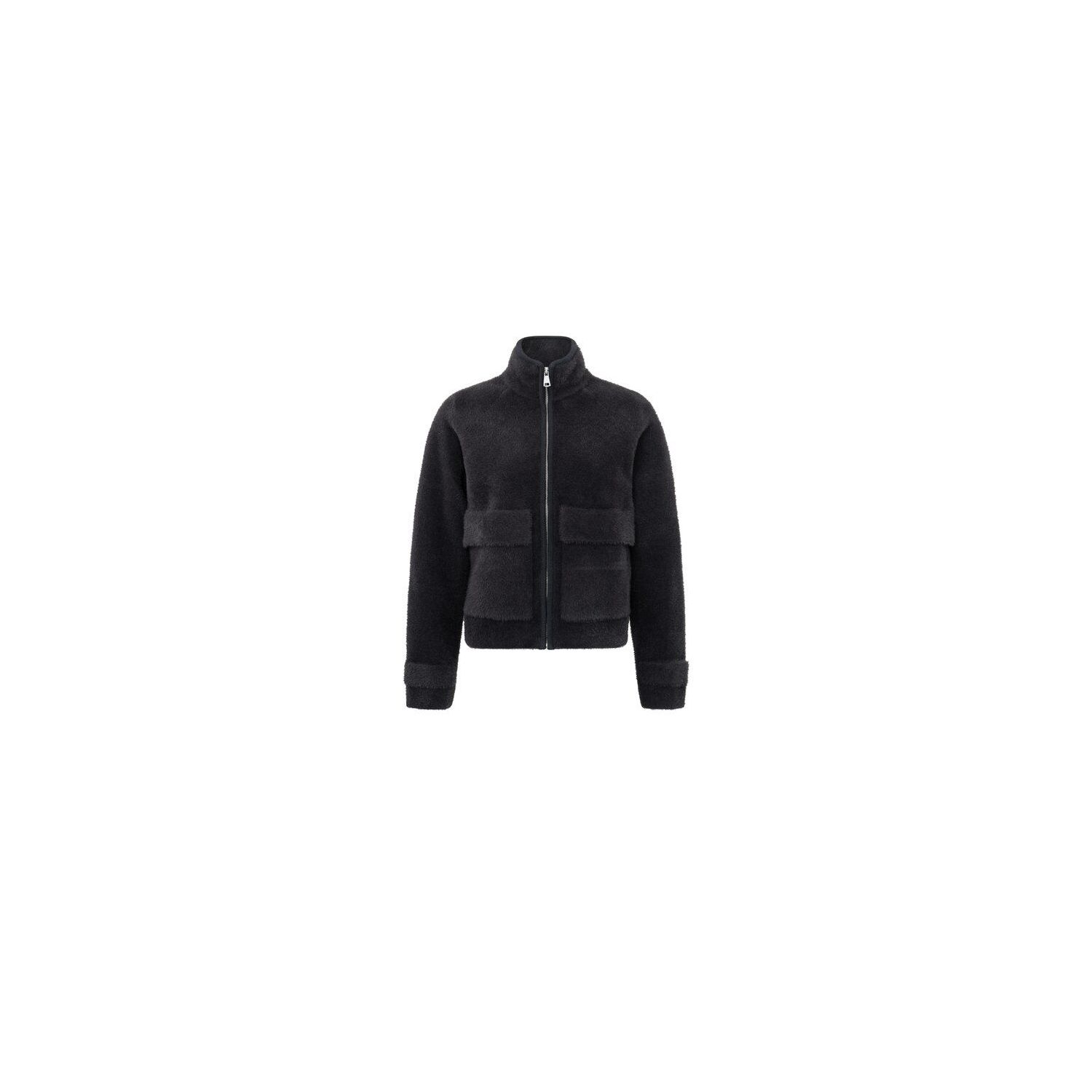 Yaya knitted jacket with pockets anthracite