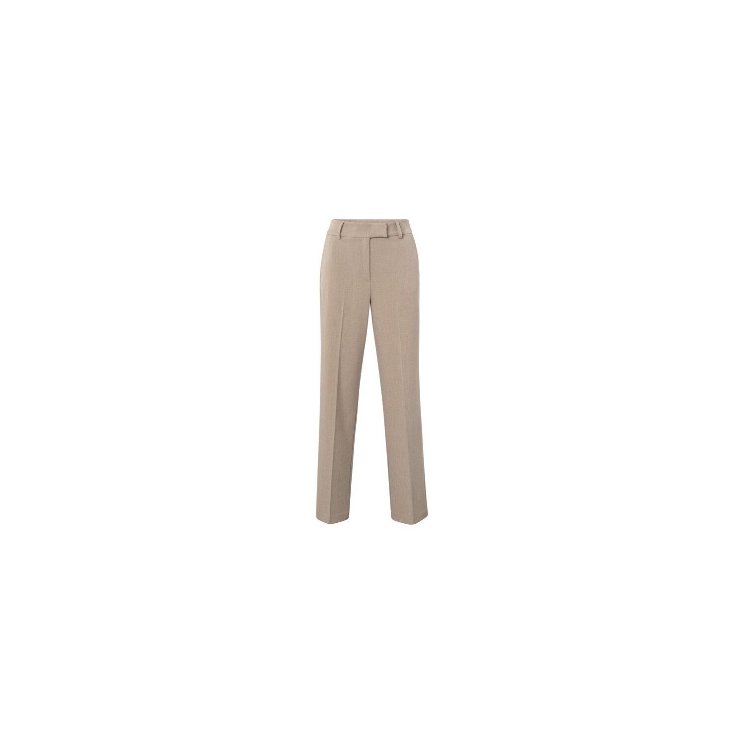 Yaya woven straight fit pantalon timber wolf brown