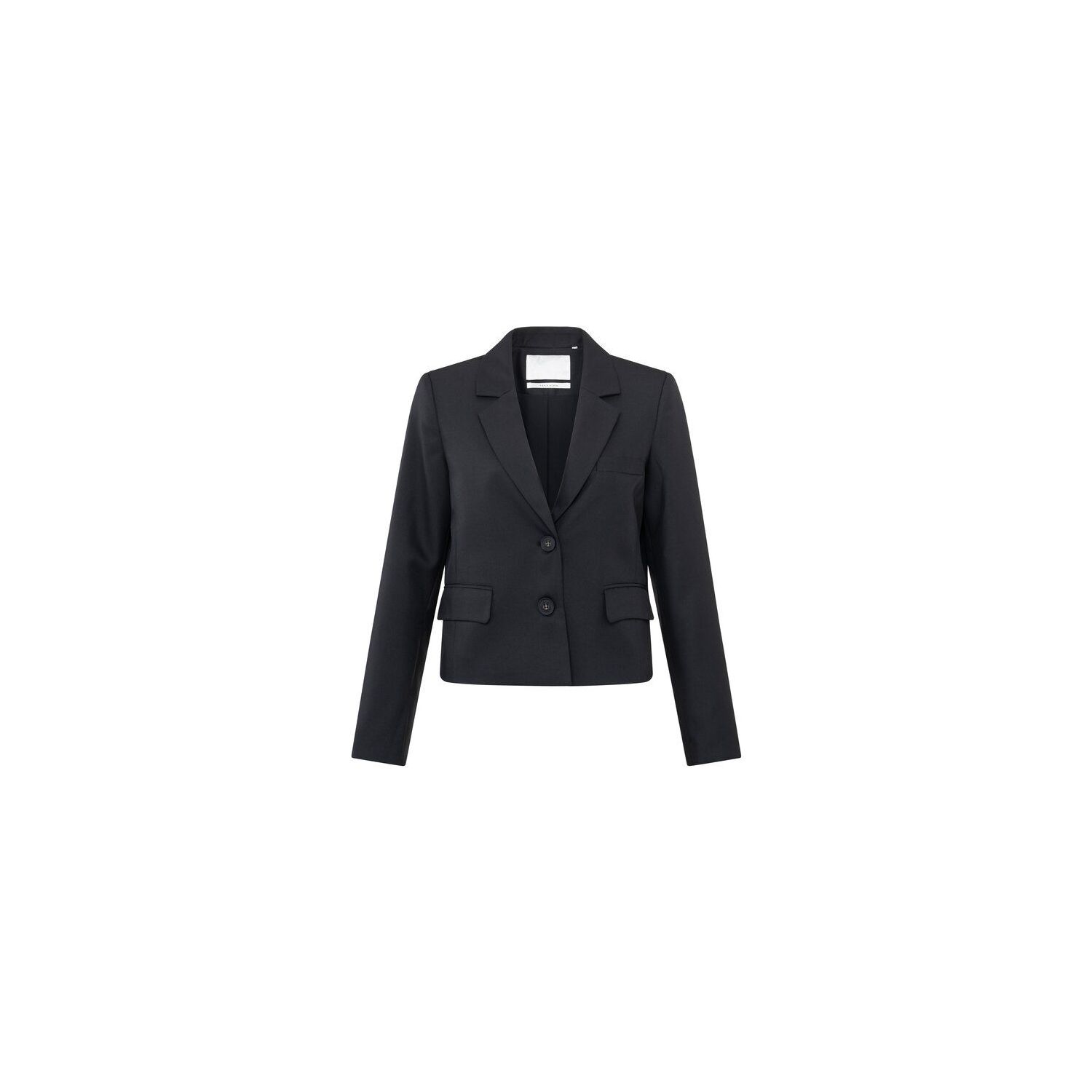 Yaya short woven blazer with pockets black