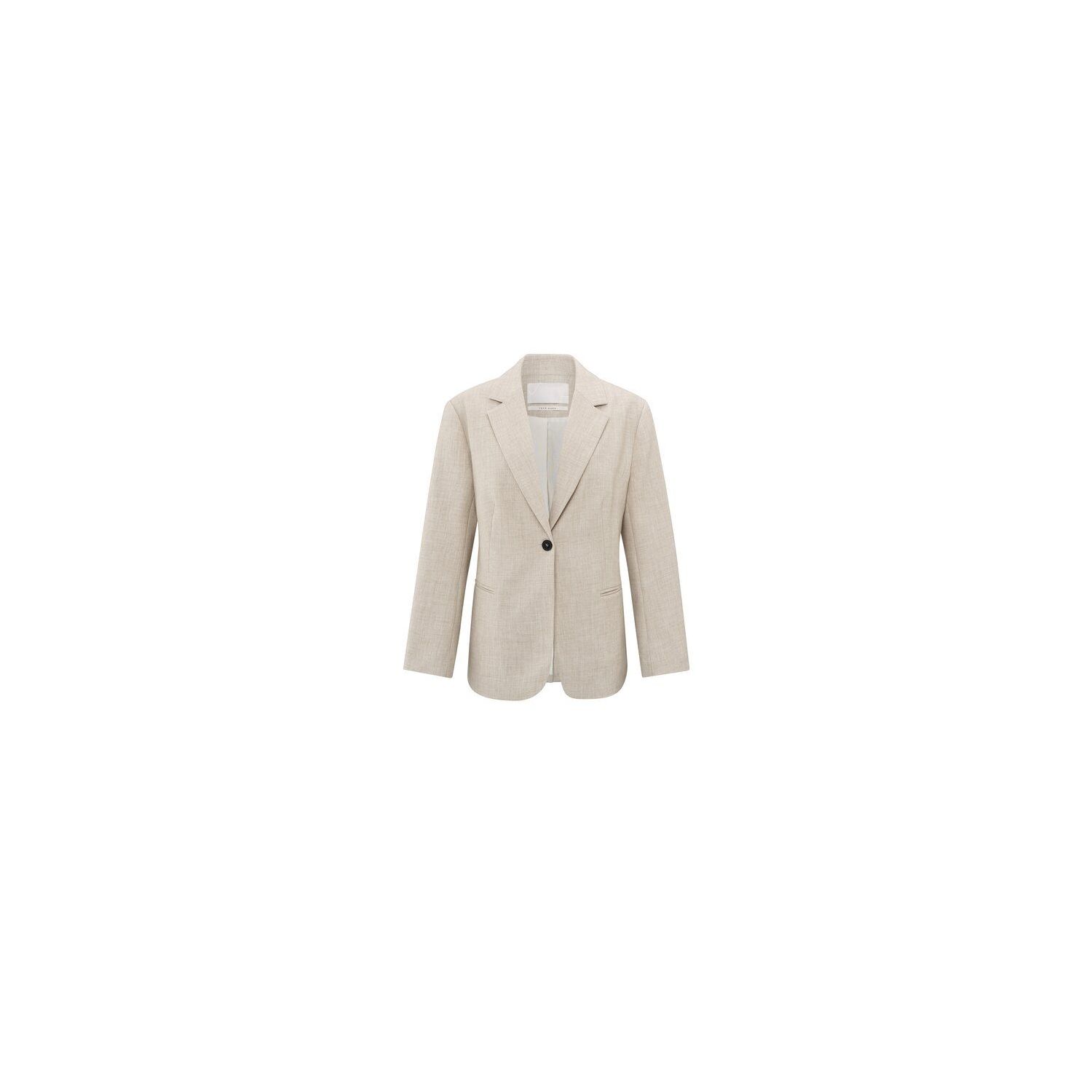 YAYA woven oversized blazer safari melange