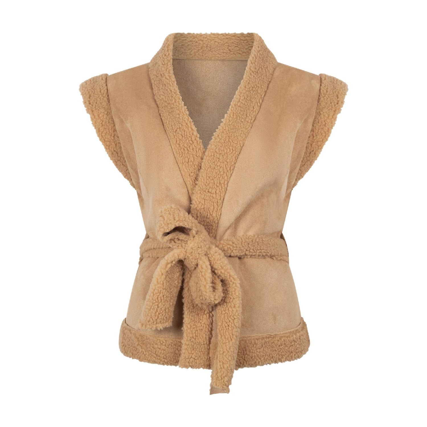 Aaiko teddy gilet oak