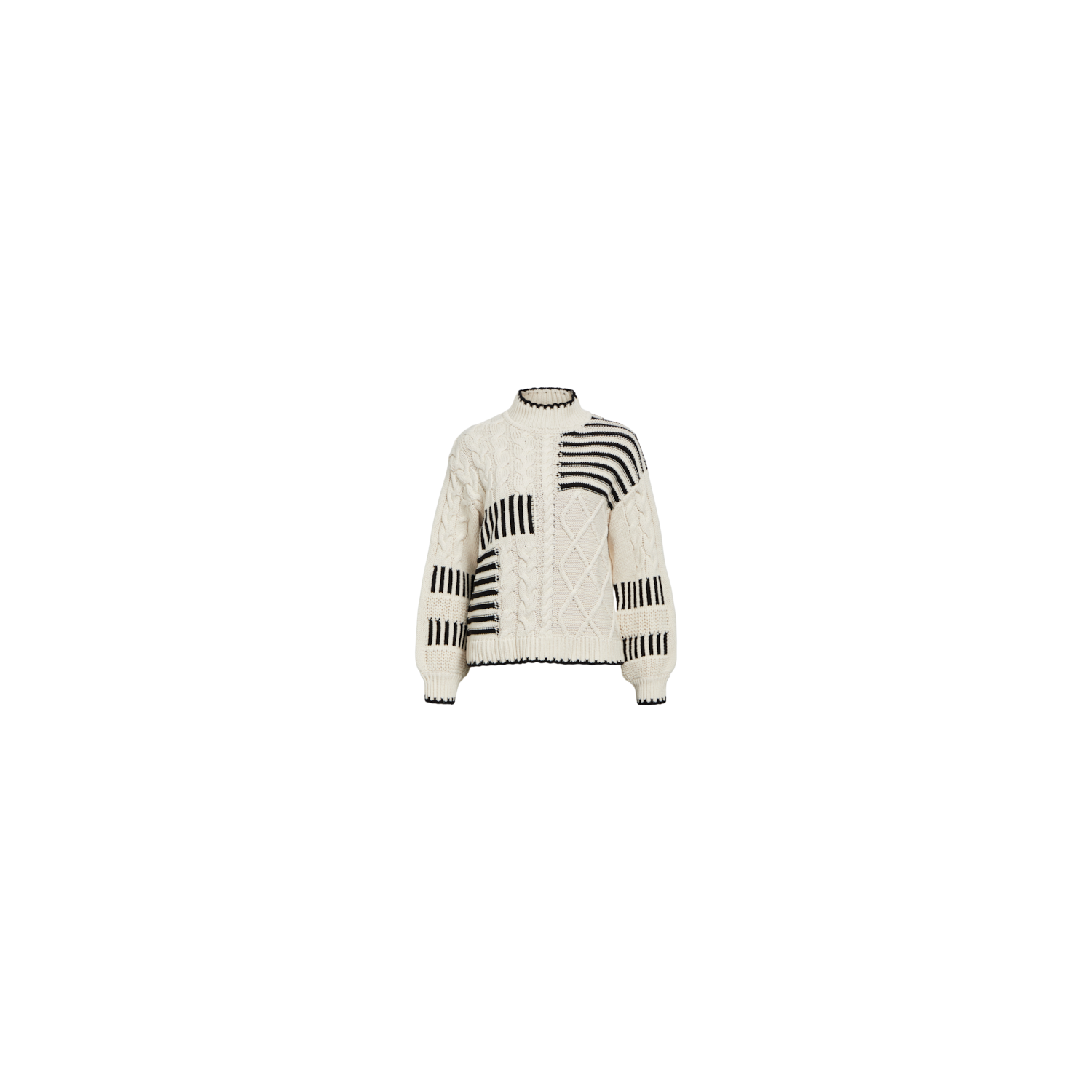 Object objruby re l/s knit pullover white sand