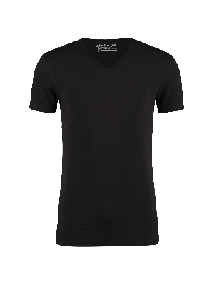 Garage tshirt v-neck body fit s/sl zwart